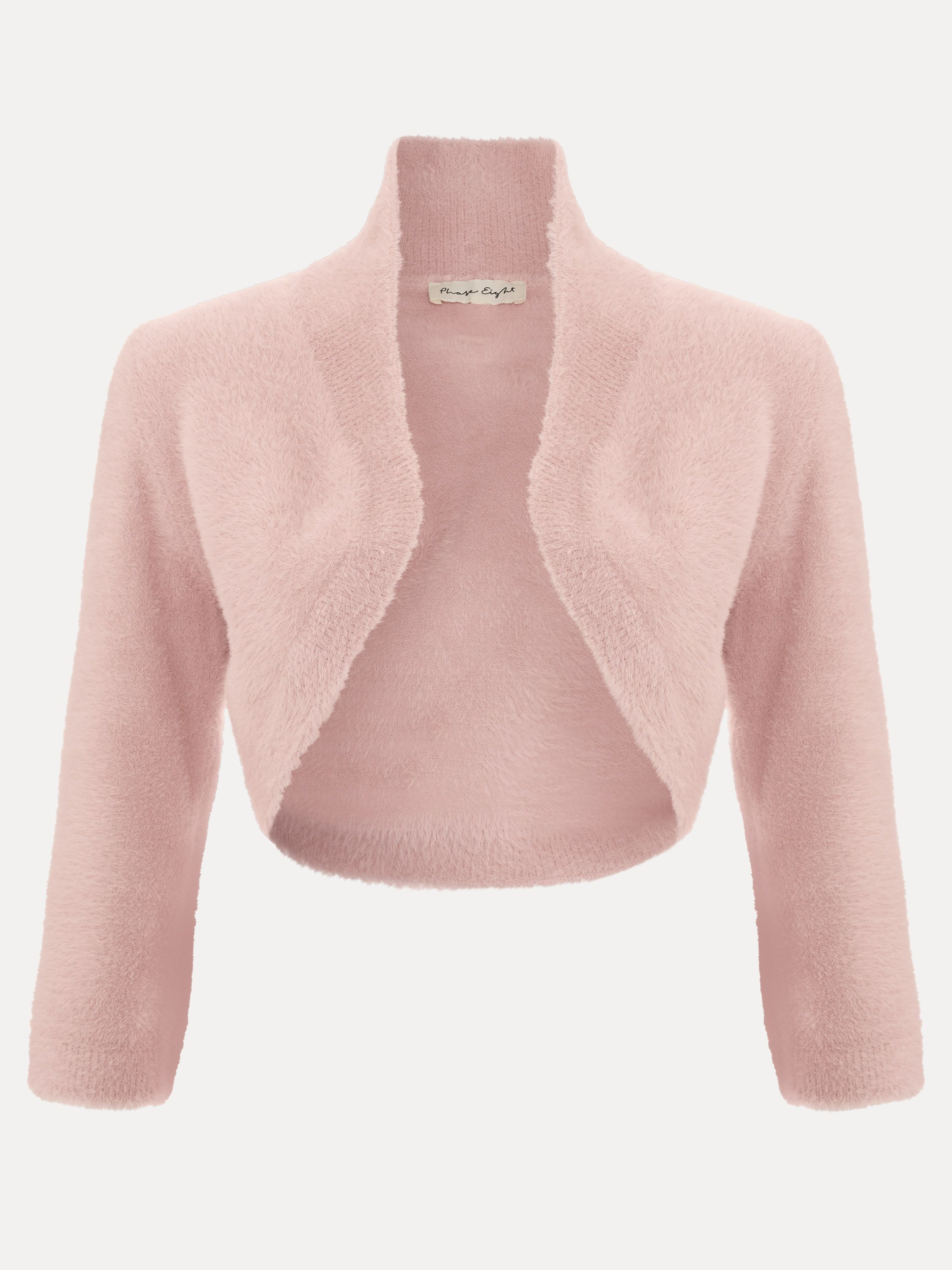 Phase Eight Women's Fay Fluffy Cropped Bolero in Dusty Pink