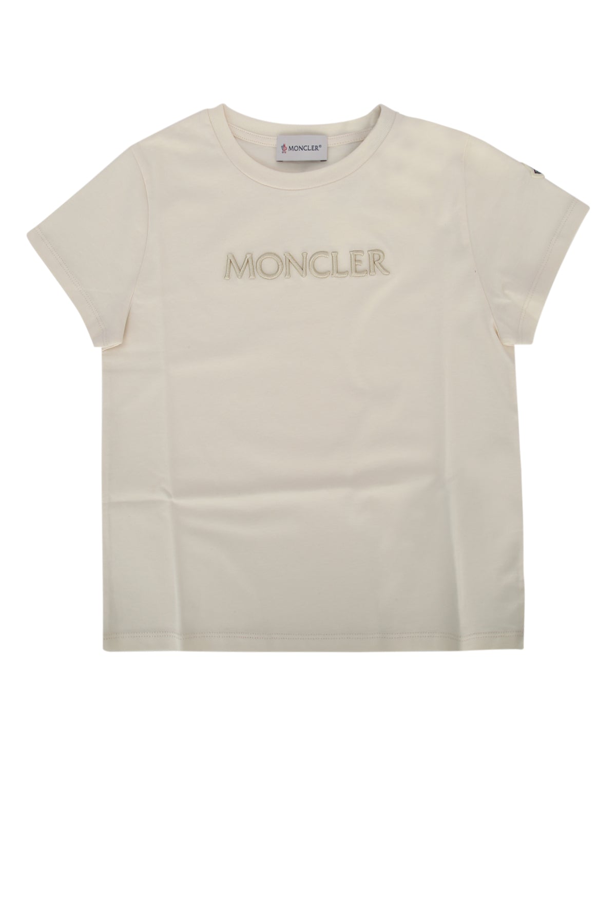 Logo-Embroidered Cotton T-Shirt — Beige
