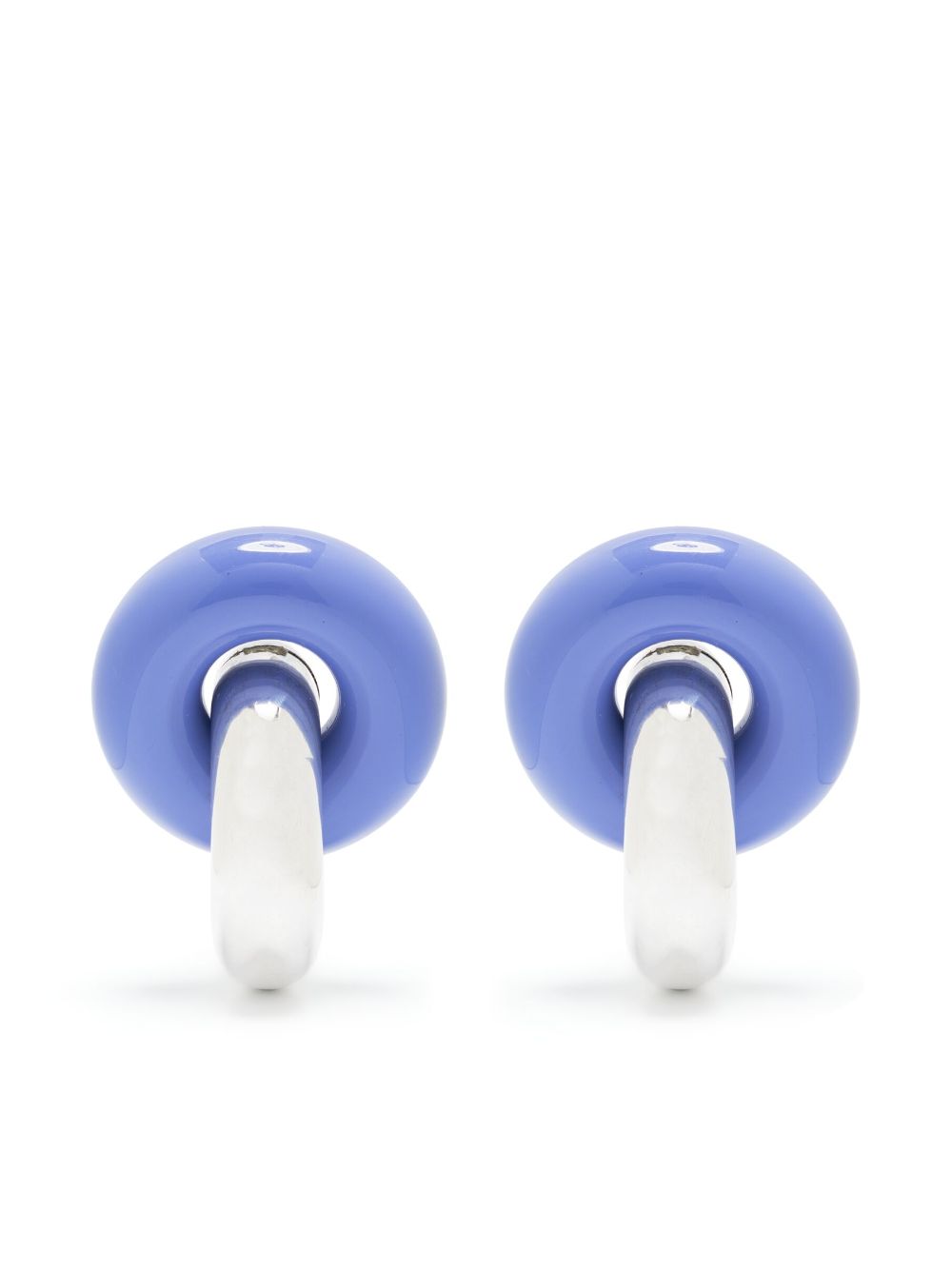 Cumulus chunky-hoop pendant earrings - Silver
