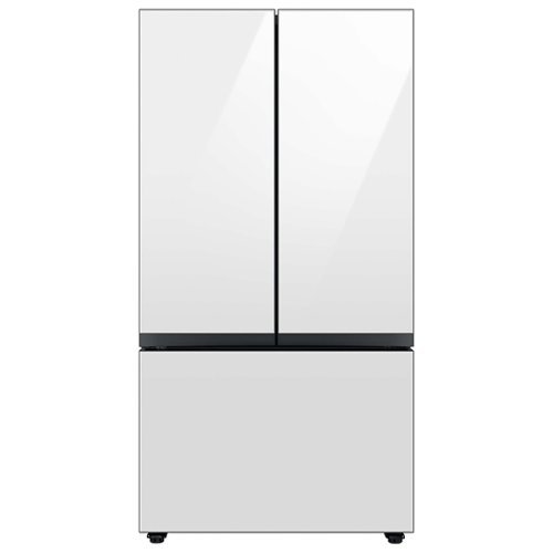 Open Box BESPOKE 30 cu. ft. French Door Smart Refrigerator with AutoFill Water Pitcher - White Glass