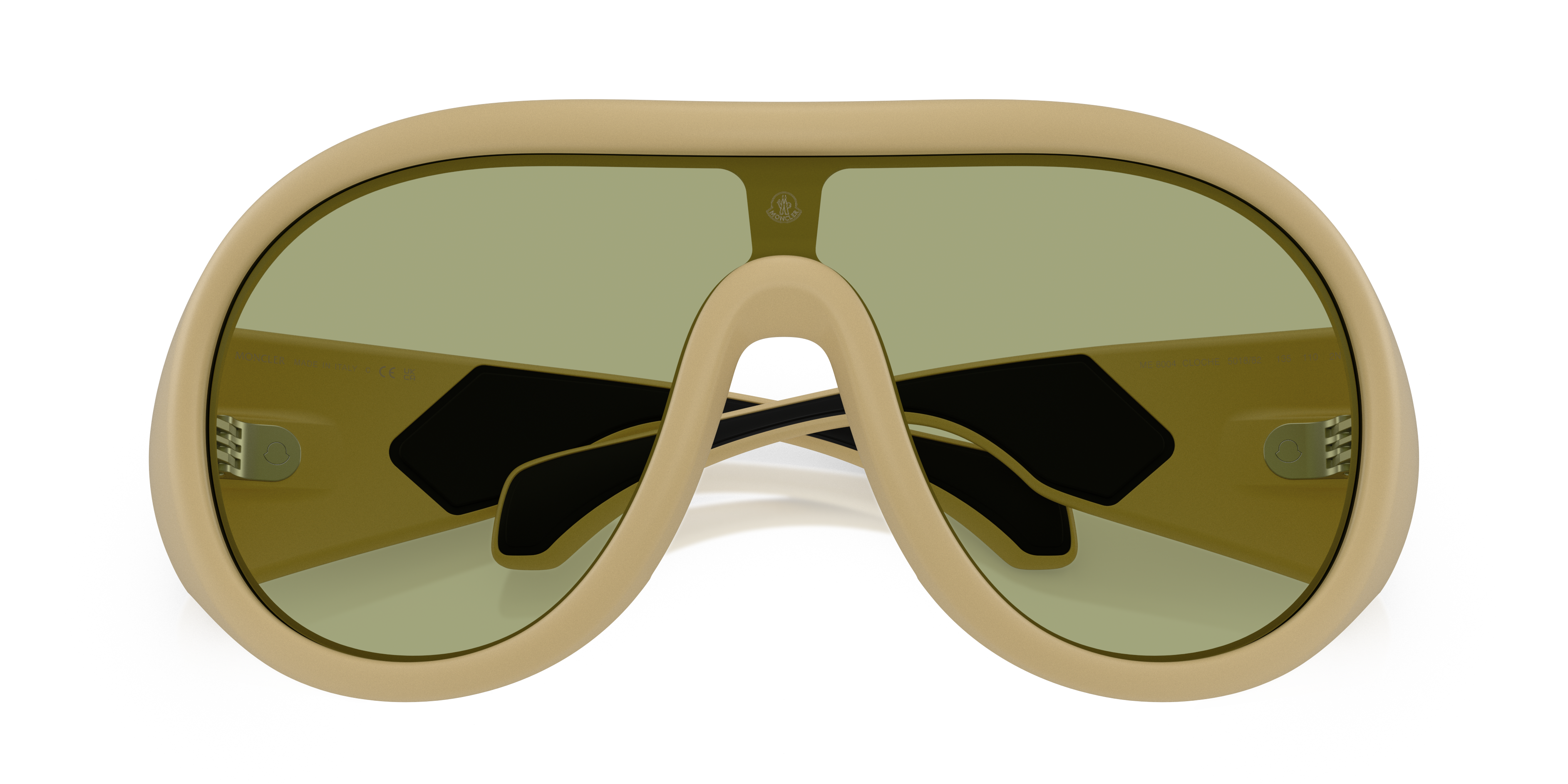 Moncler Unisex Moncler ME8004 CLOCHE 501882 Sunglasses Injected Brown Green Pilot Norma