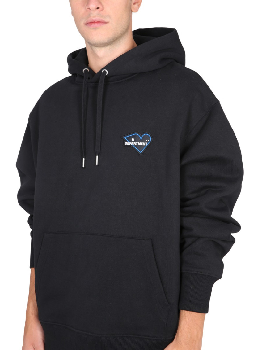 Black Logo Hood Sweatshirts