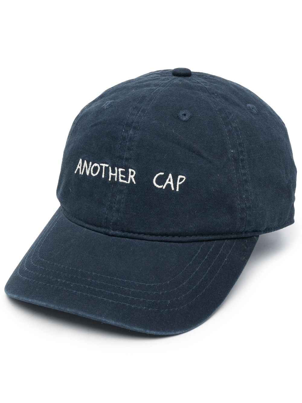 Embroidered-slogan baseball cap - Blue