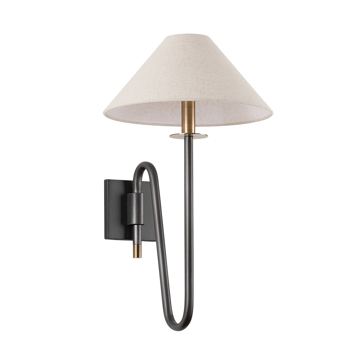 Patina Brass And Graphite Wall Sconce from the Mateo Collection