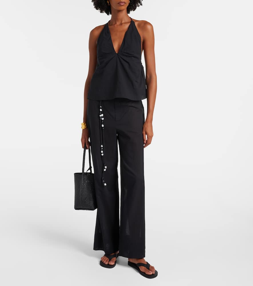 Azura halterneck cotton top