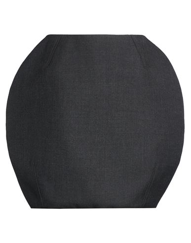 Woman Mini skirt Charcoal Size 8 Polyester, Wool