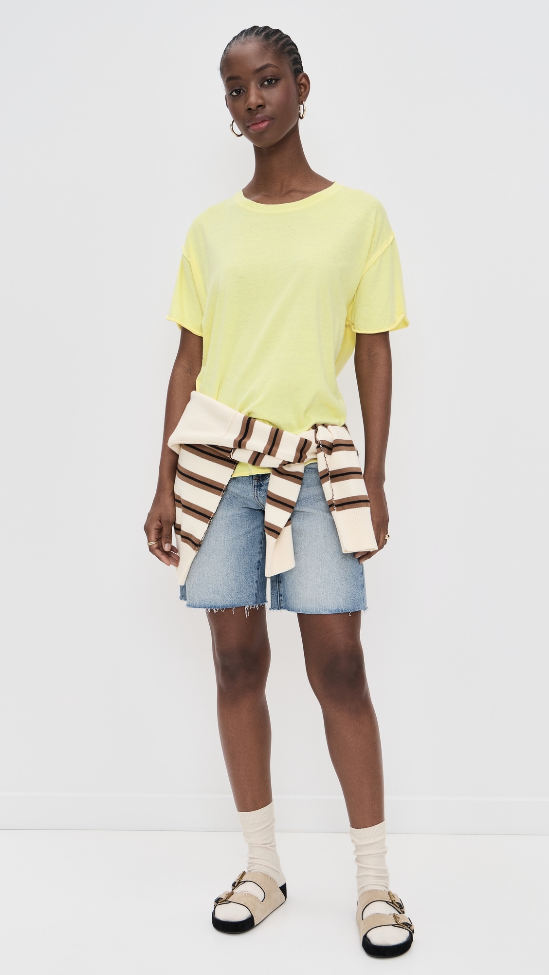 Free People Nina Tee Yellow Finch