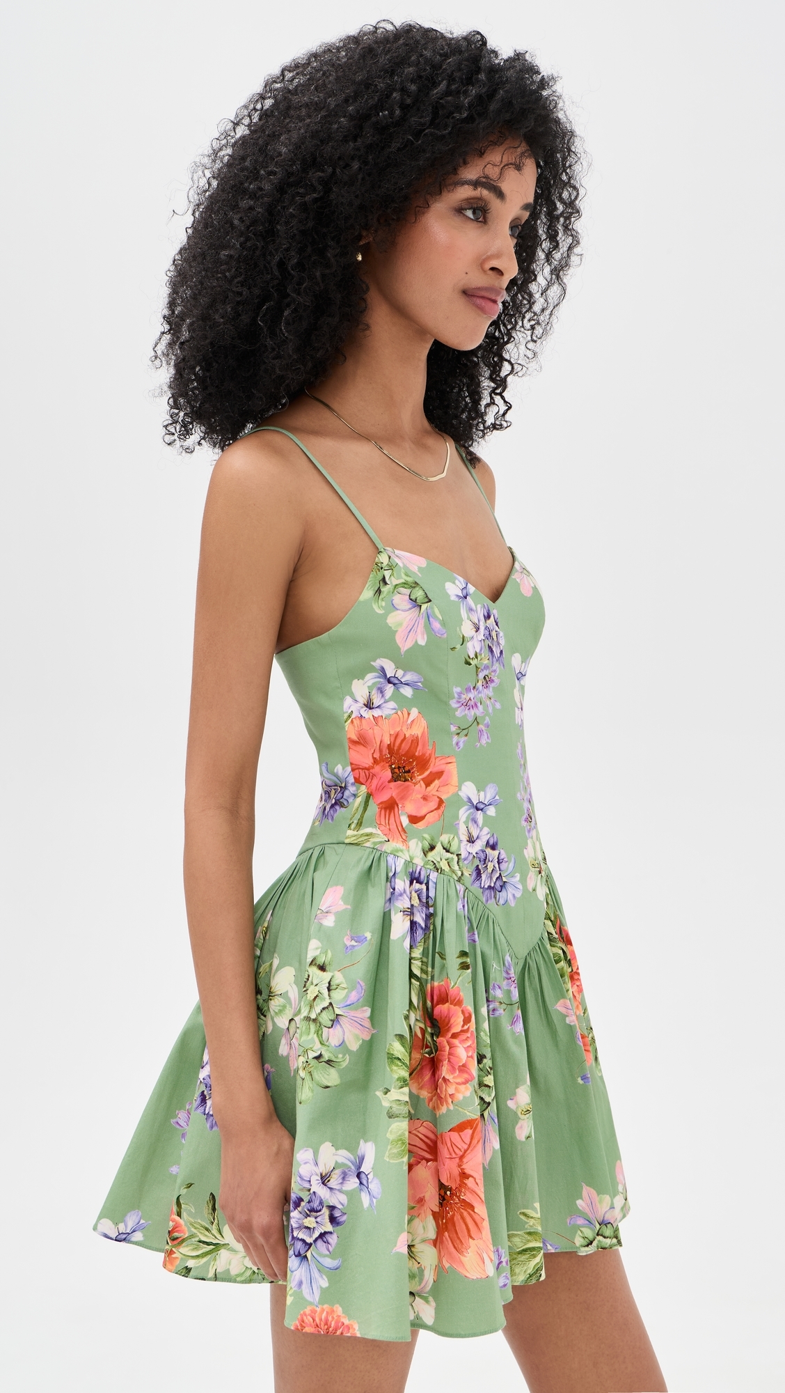 Corseted Mini Dress Green
