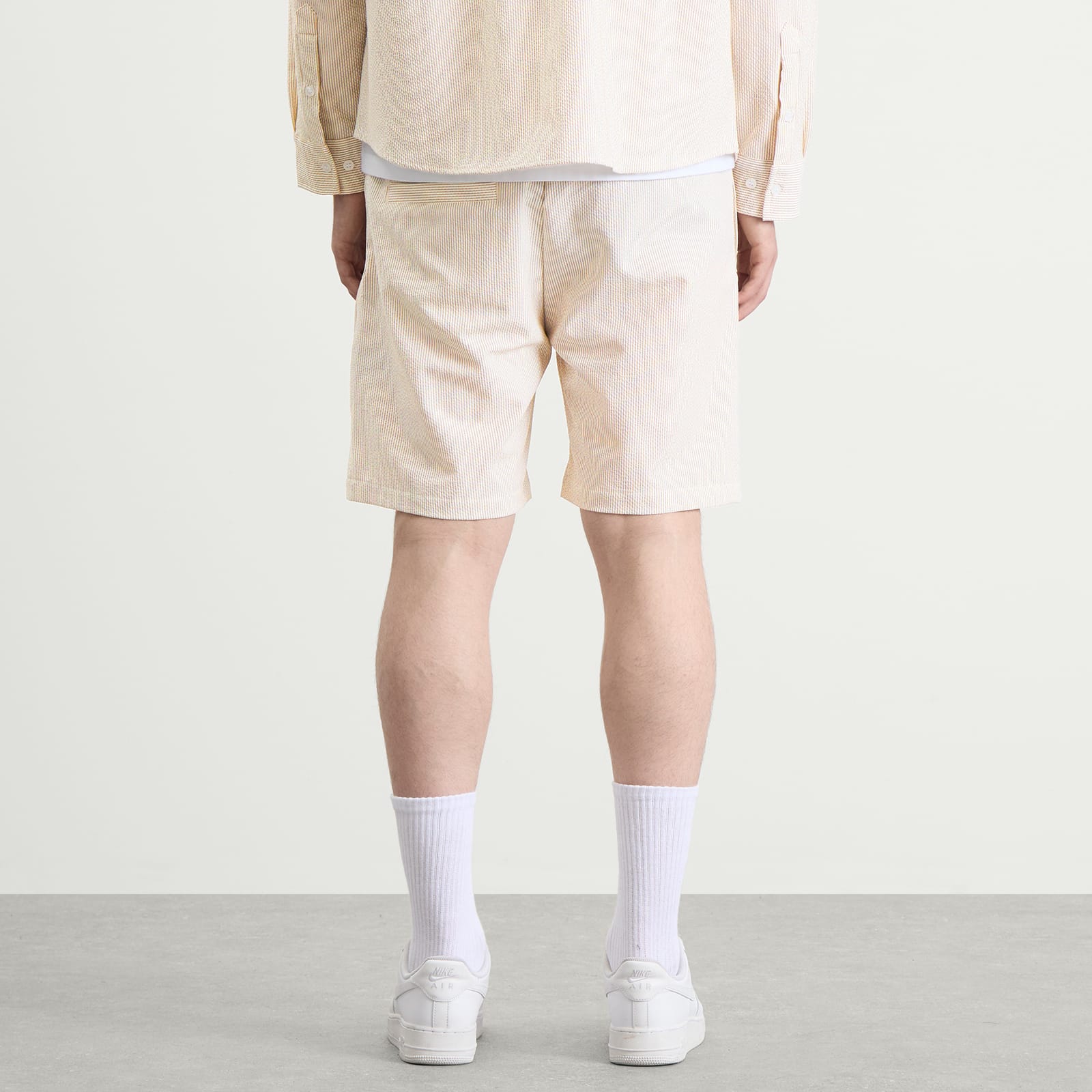 Men's College Seersucker Shorts Beige