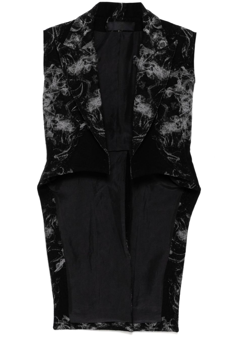 Graphic-print blazer - Black