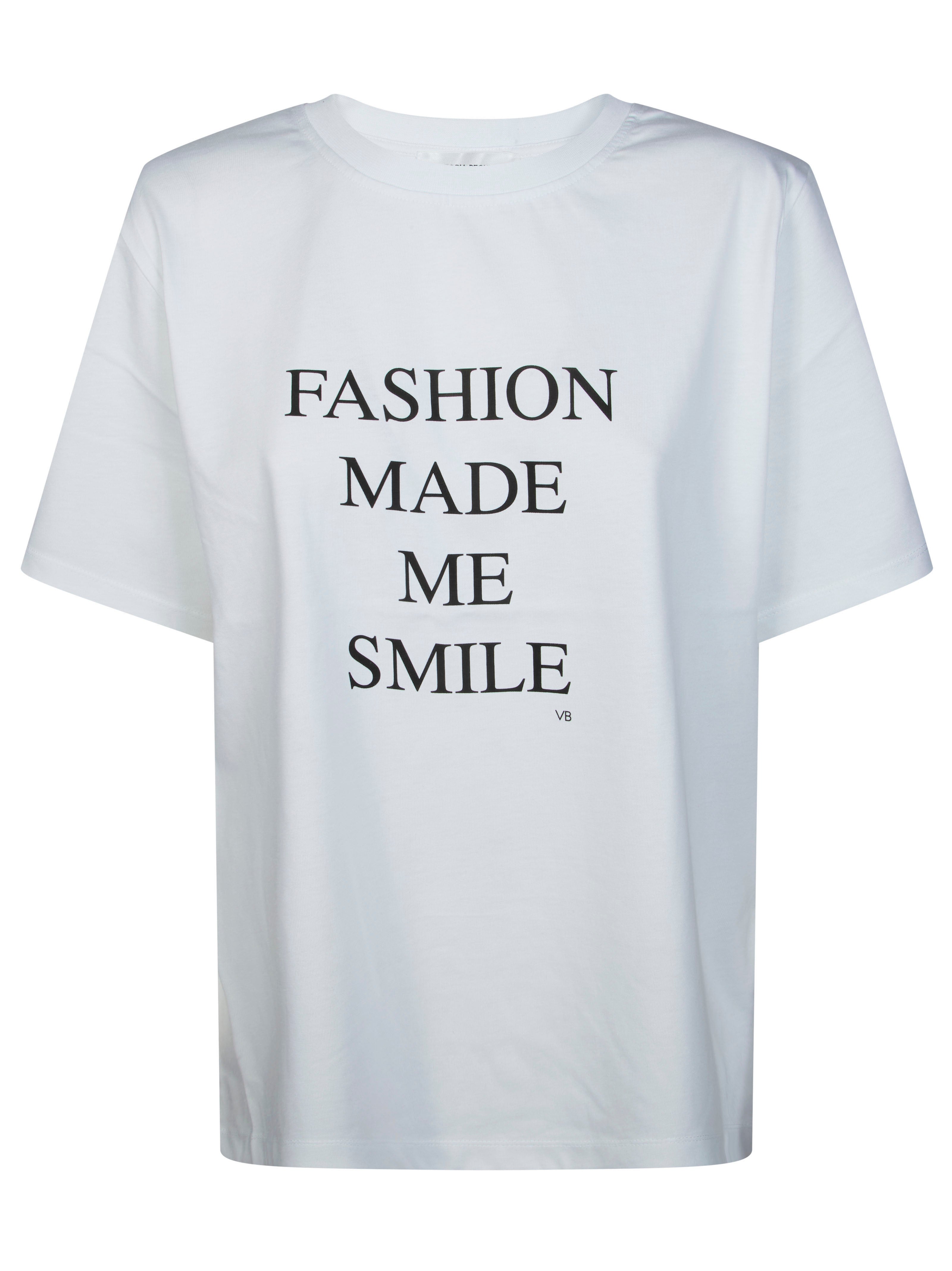 Women's Slogan T-Shirt "Fashion Made Me Smile"