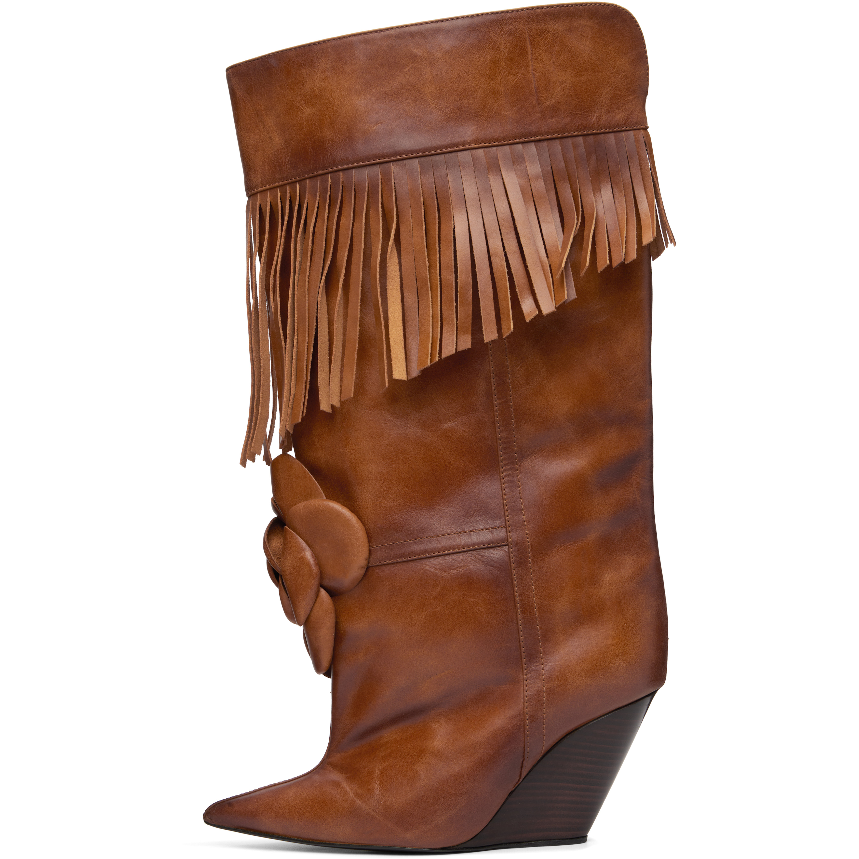 Brown Rose Tall Boots