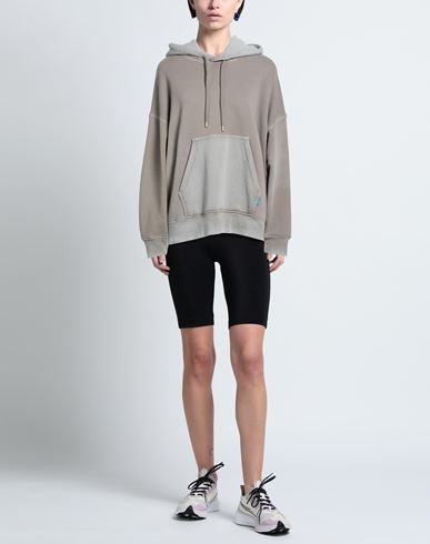 Woman Sweatshirt Grey Size L Cotton