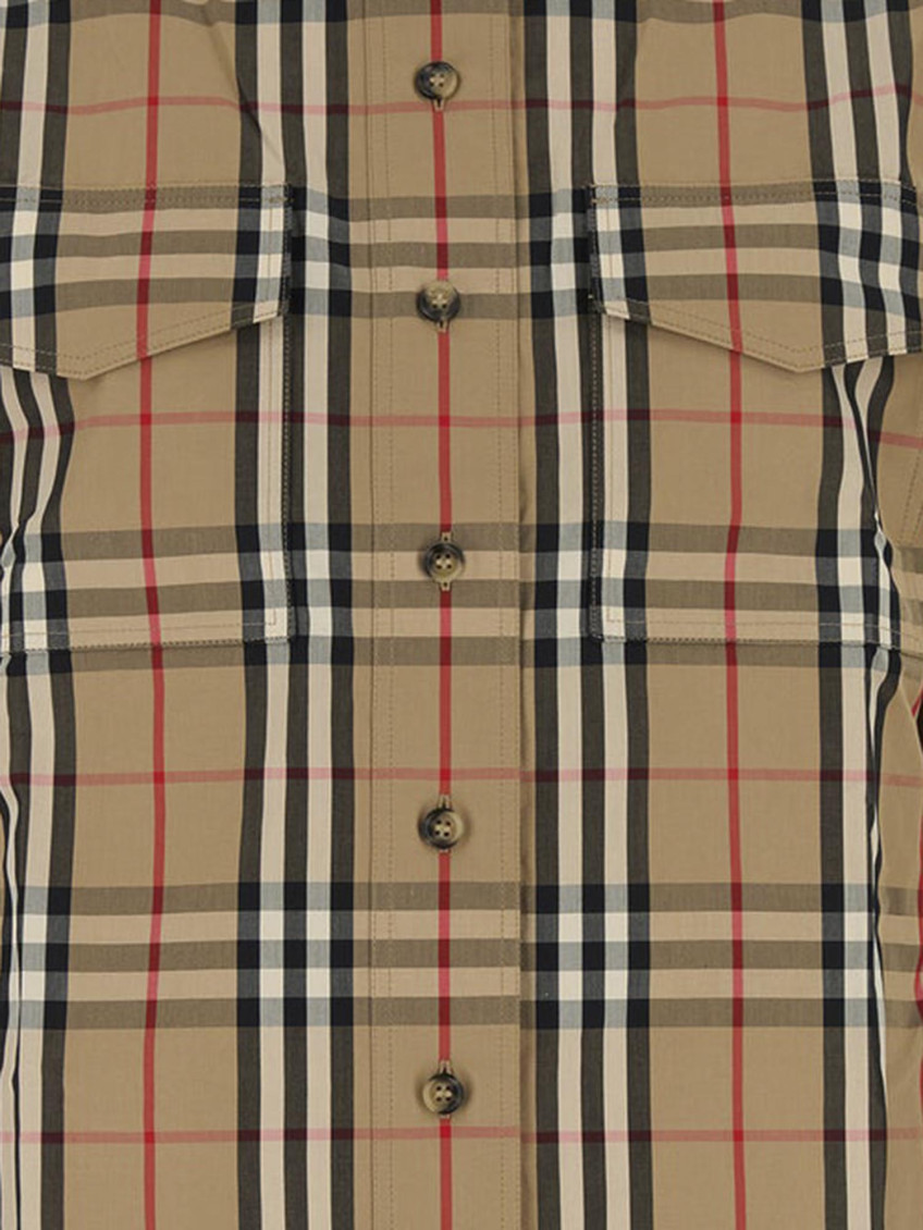 Beige Check Shirt