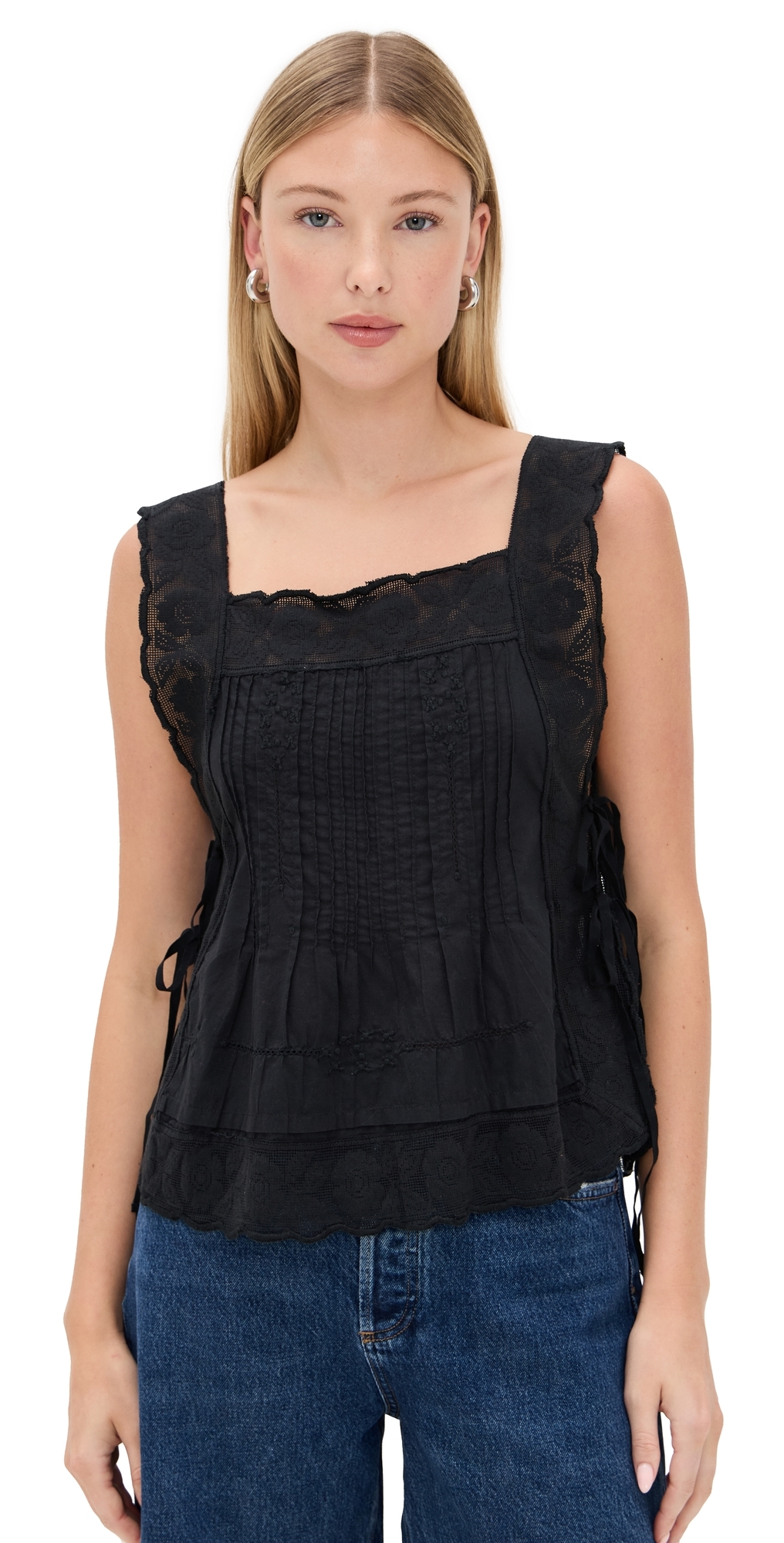 The Attic Lace Cami Black