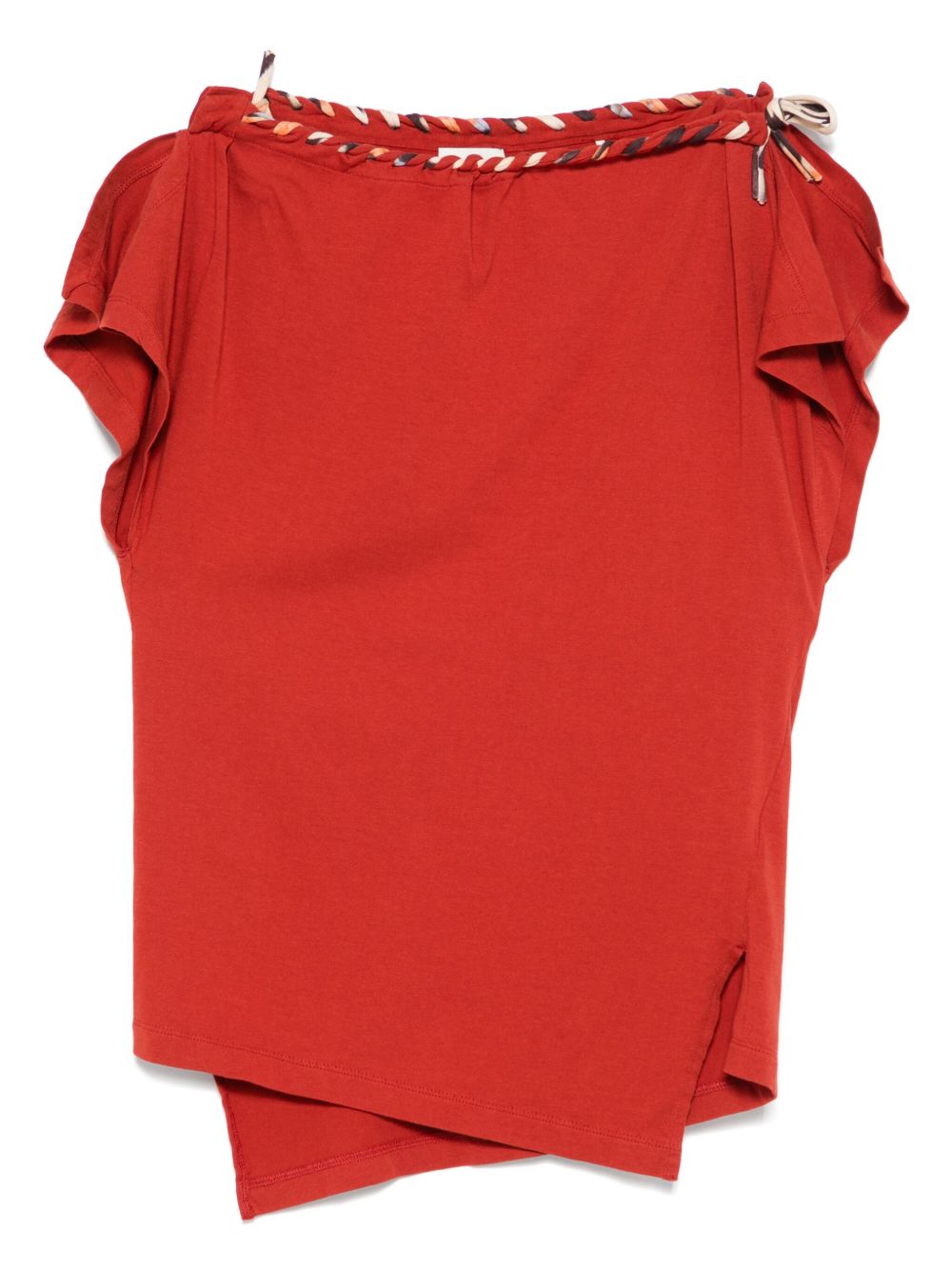 ISABEL MARANT twist-detailed T-shirt - Red
