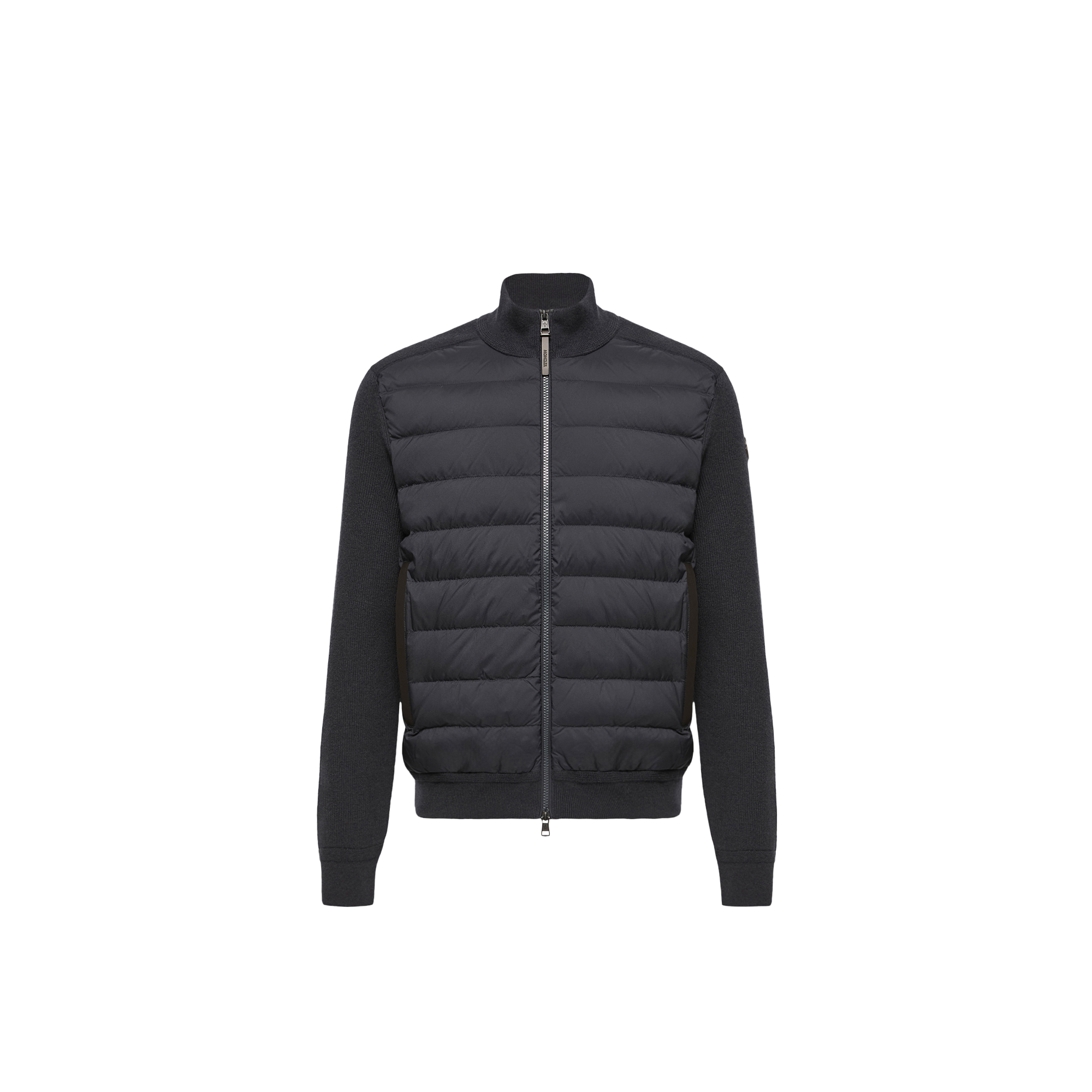 Quilted Hybrid Down Jacket — Navy
