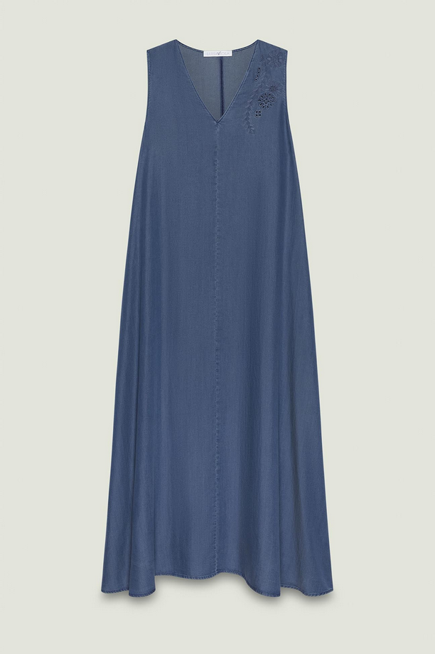 Woman dress denim effect