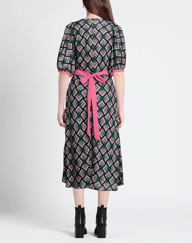 Woman Midi dress Dark green Size XS Polyester