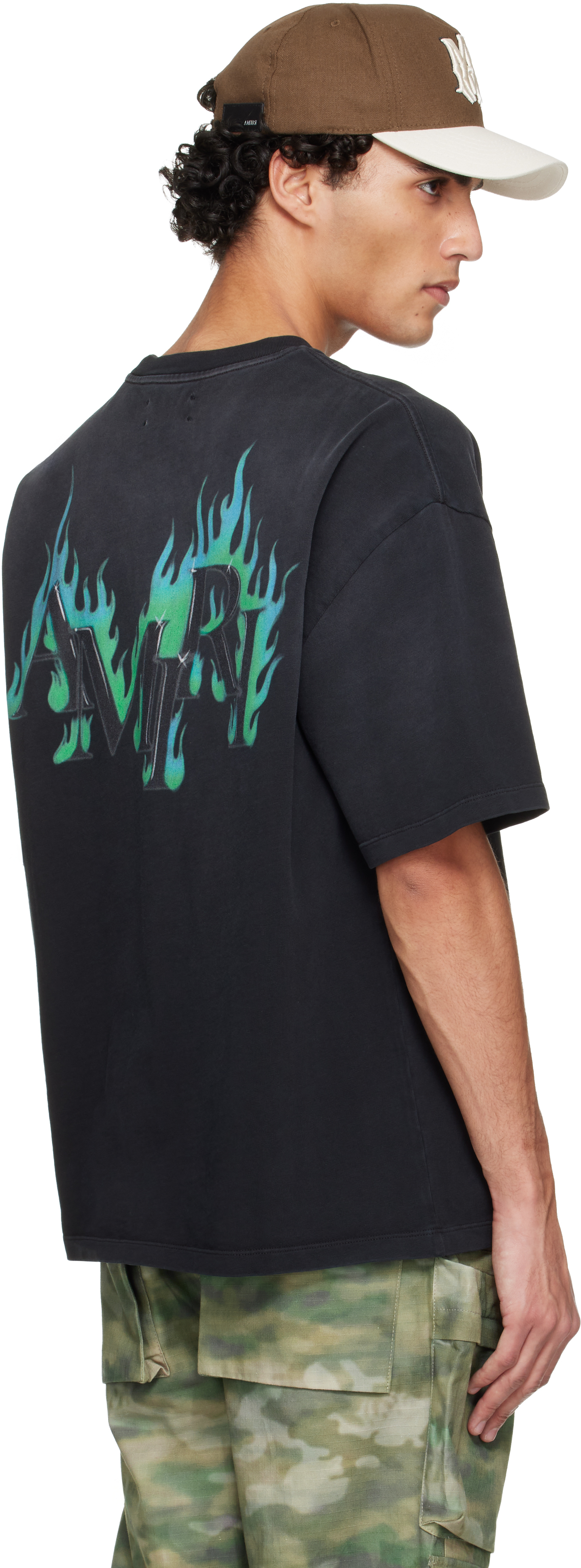 Black '' Flames Oversized T-shirt