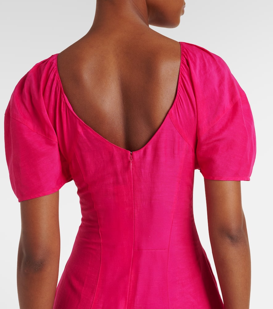 Balloon-sleeve maxi dress