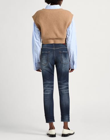 Woman Jeans Blue Size 2 Cotton, Elastane