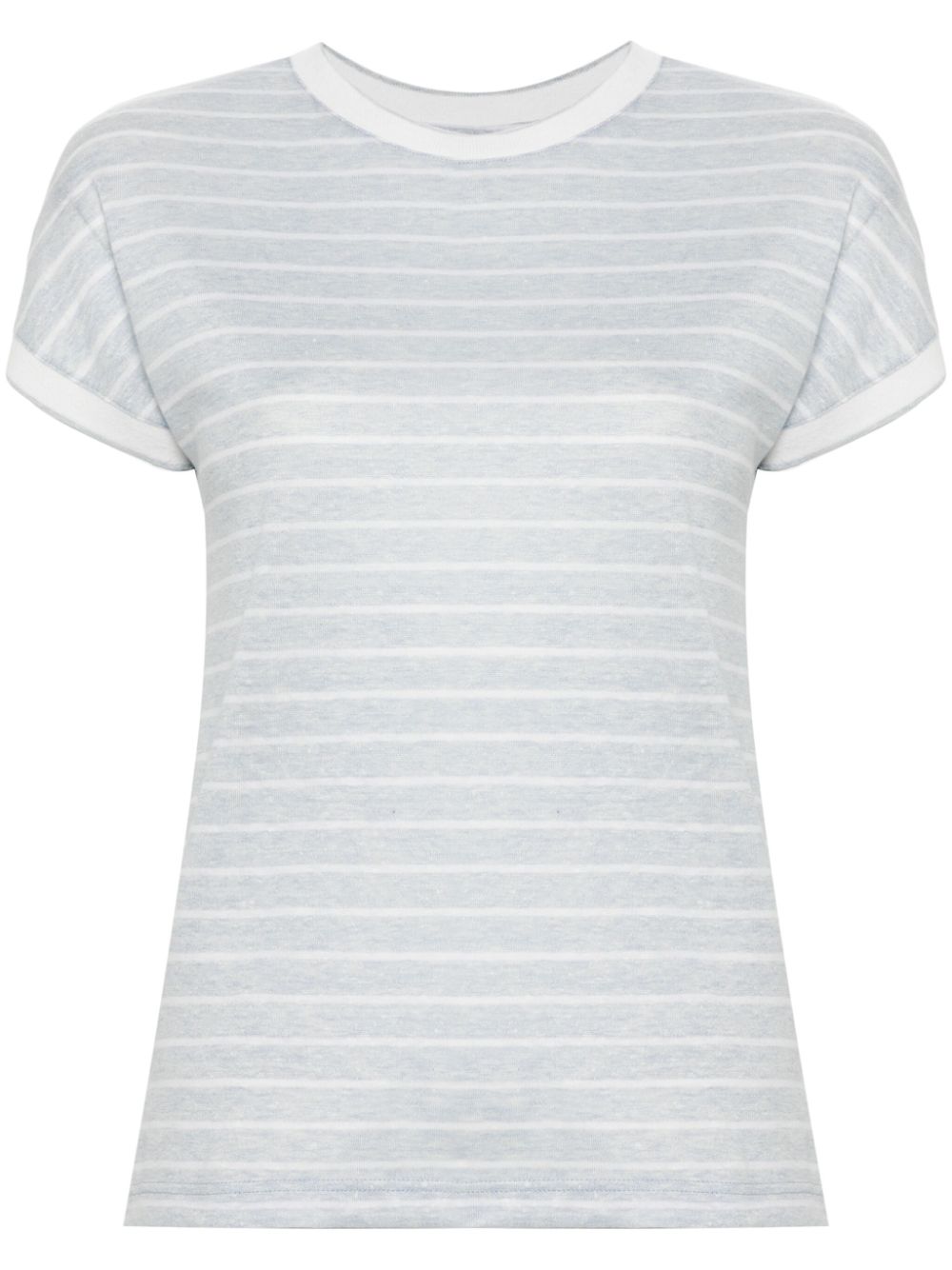 Striped crew neck T-shirt - Blue