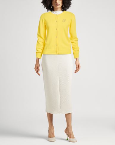 Woman Cardigan Yellow Size 2 Cashmere, Glass