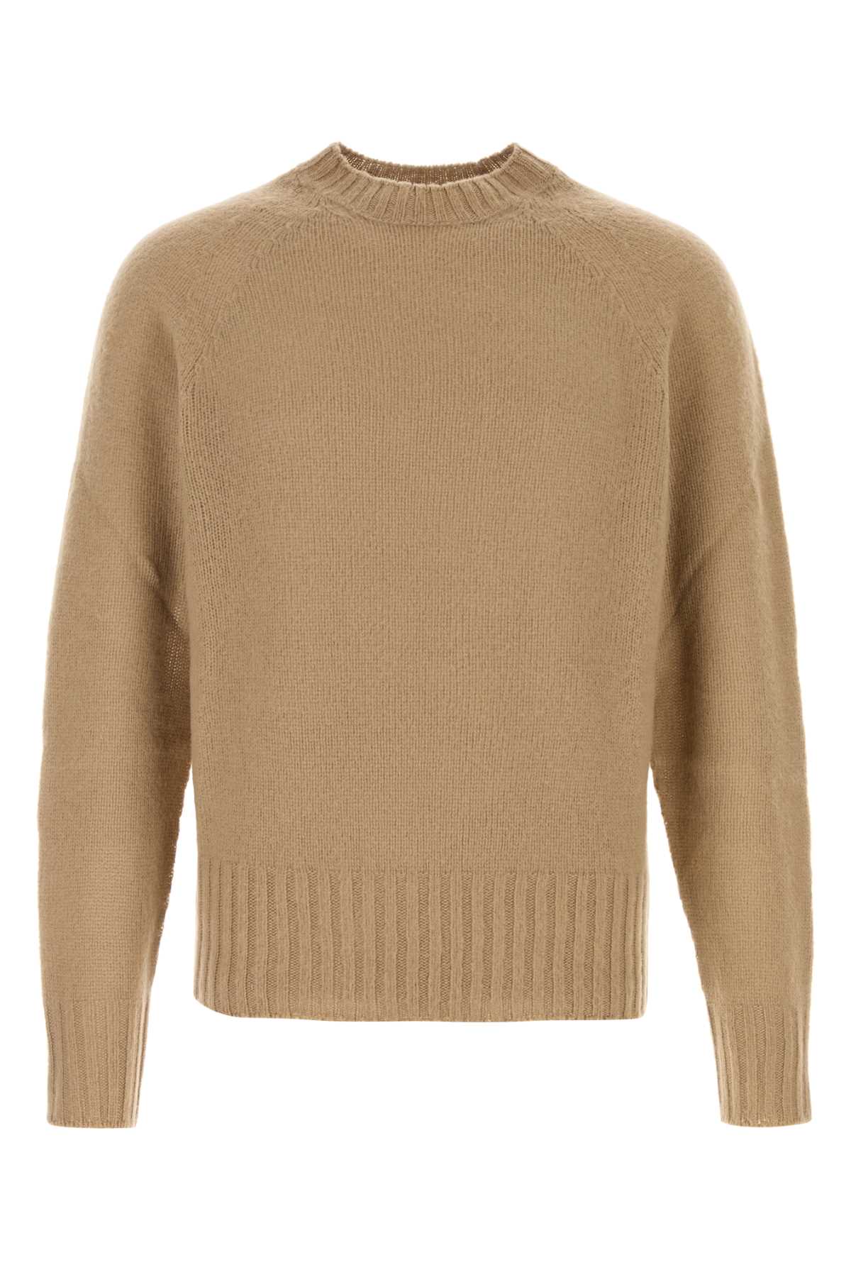 Cashmere Crew Neck Sweater — Beige