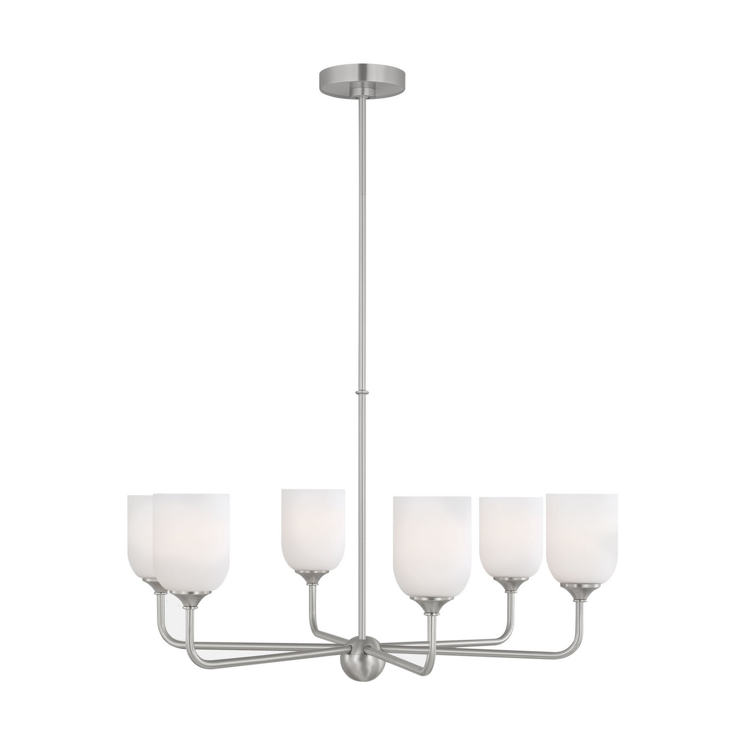 Brushed Steel Chandelier from the Emile Collection