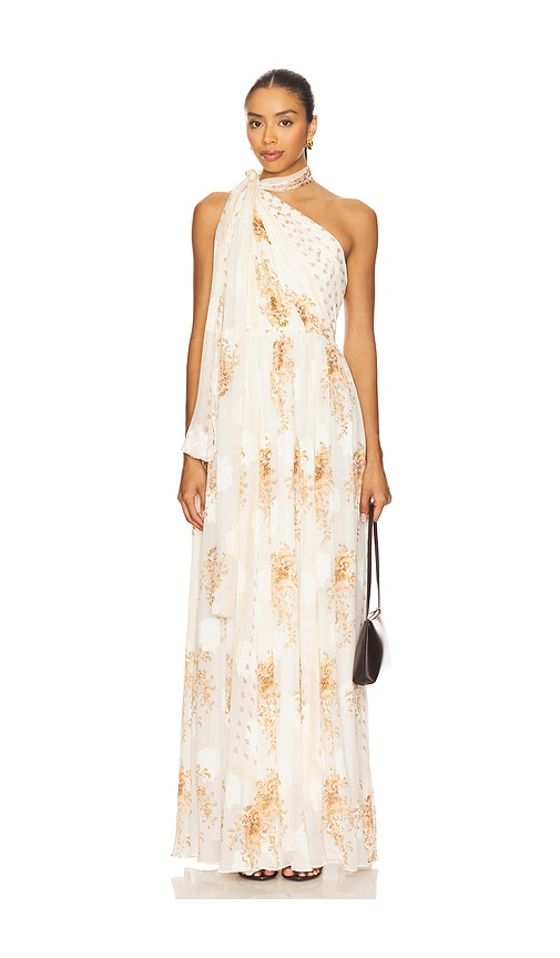 Ulla Johnson Angelique Draped Scarf Gown in Cream. - 10 also