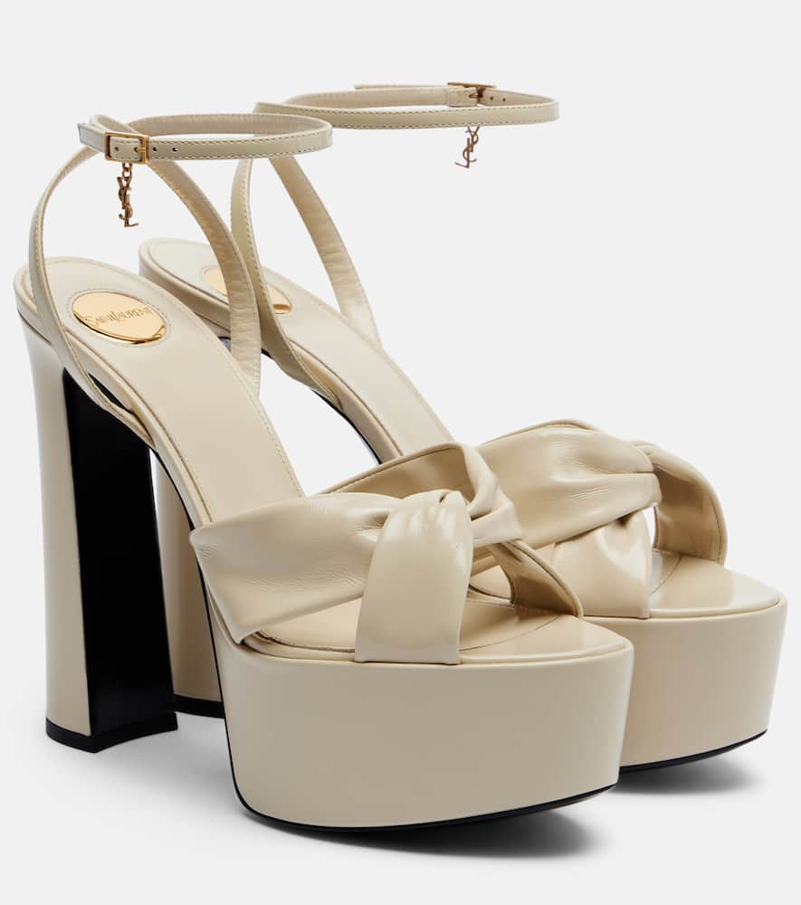 Franciane leather platform sandals
