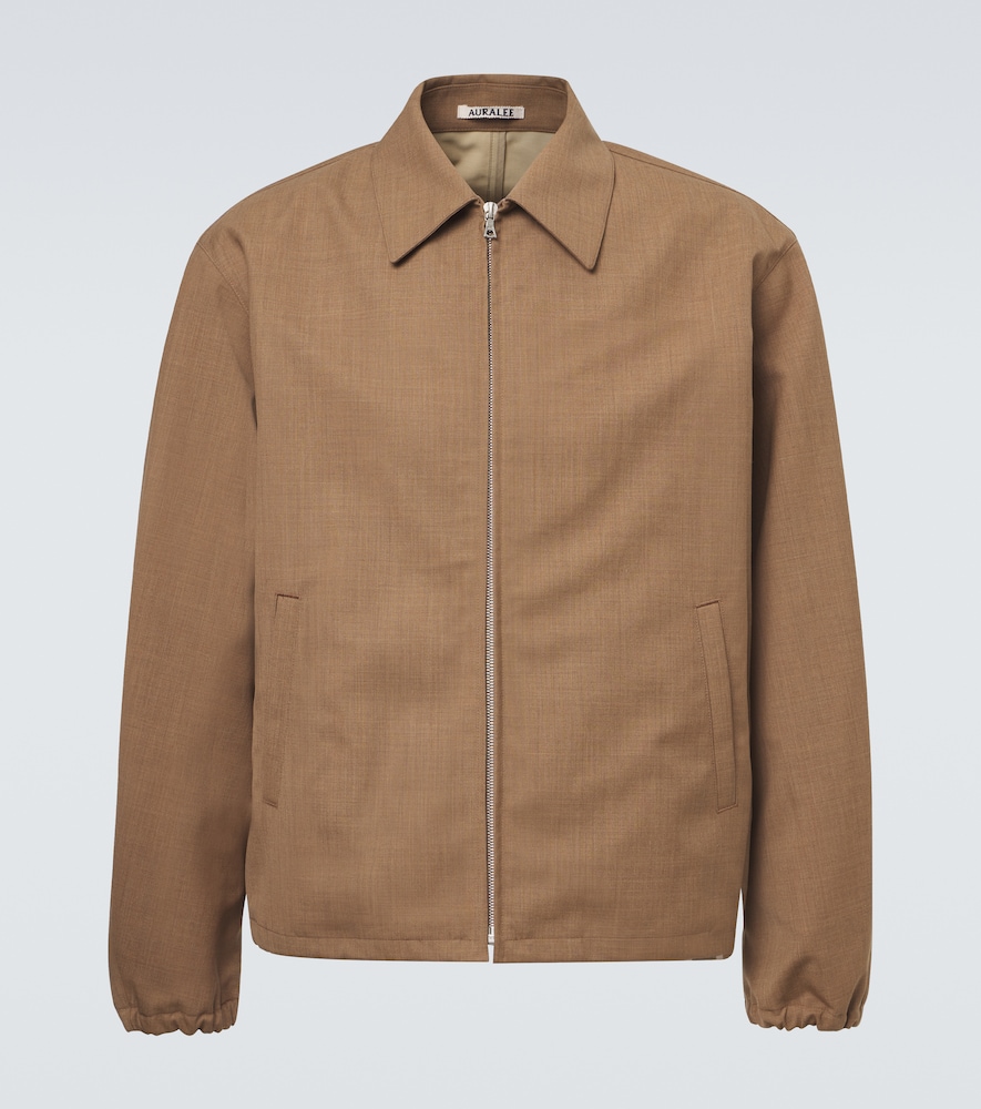 Wool blouson jacket