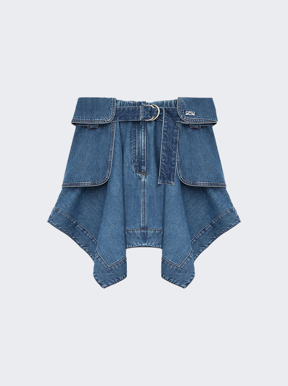 Skirt Woman color Gnawed Blue