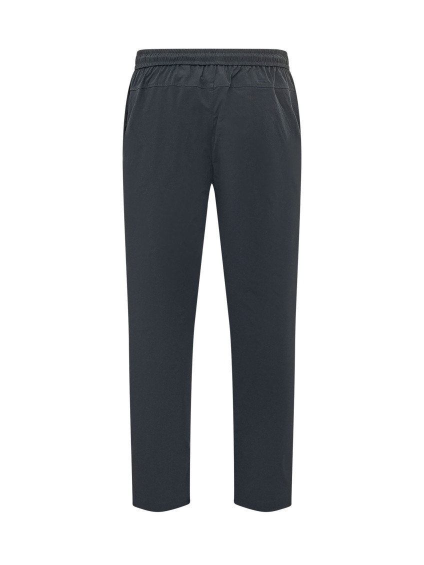 Dark Blue Straight Drawstring Pants