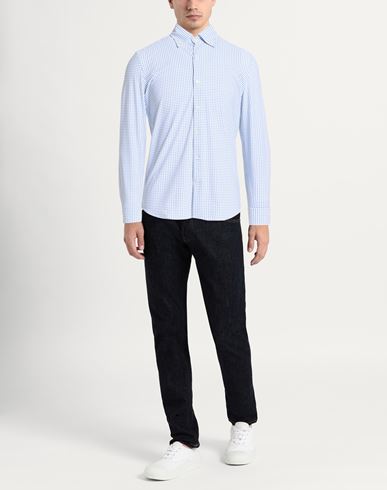 Man Shirt Azure Size 15 Polyamide, Elastane