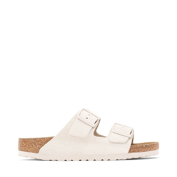 Womens Birkenstock Arizona Soft Footbed Slide Sandal - Antique White