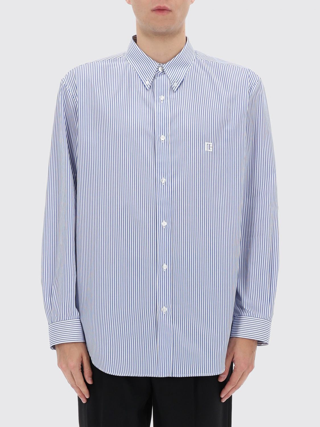 Shirt Men color Gnawed Blue