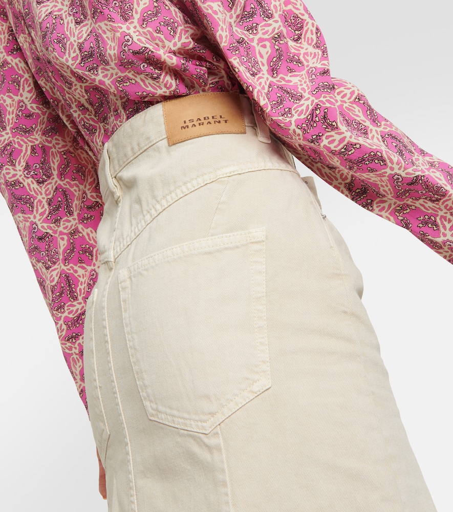 Nyda denim midi skirt