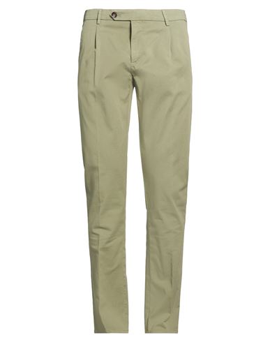 Man Pants Sage green Size 30 Cotton, Elastane