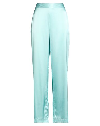 Woman Pants Sky blue Size M Silk, Elastane