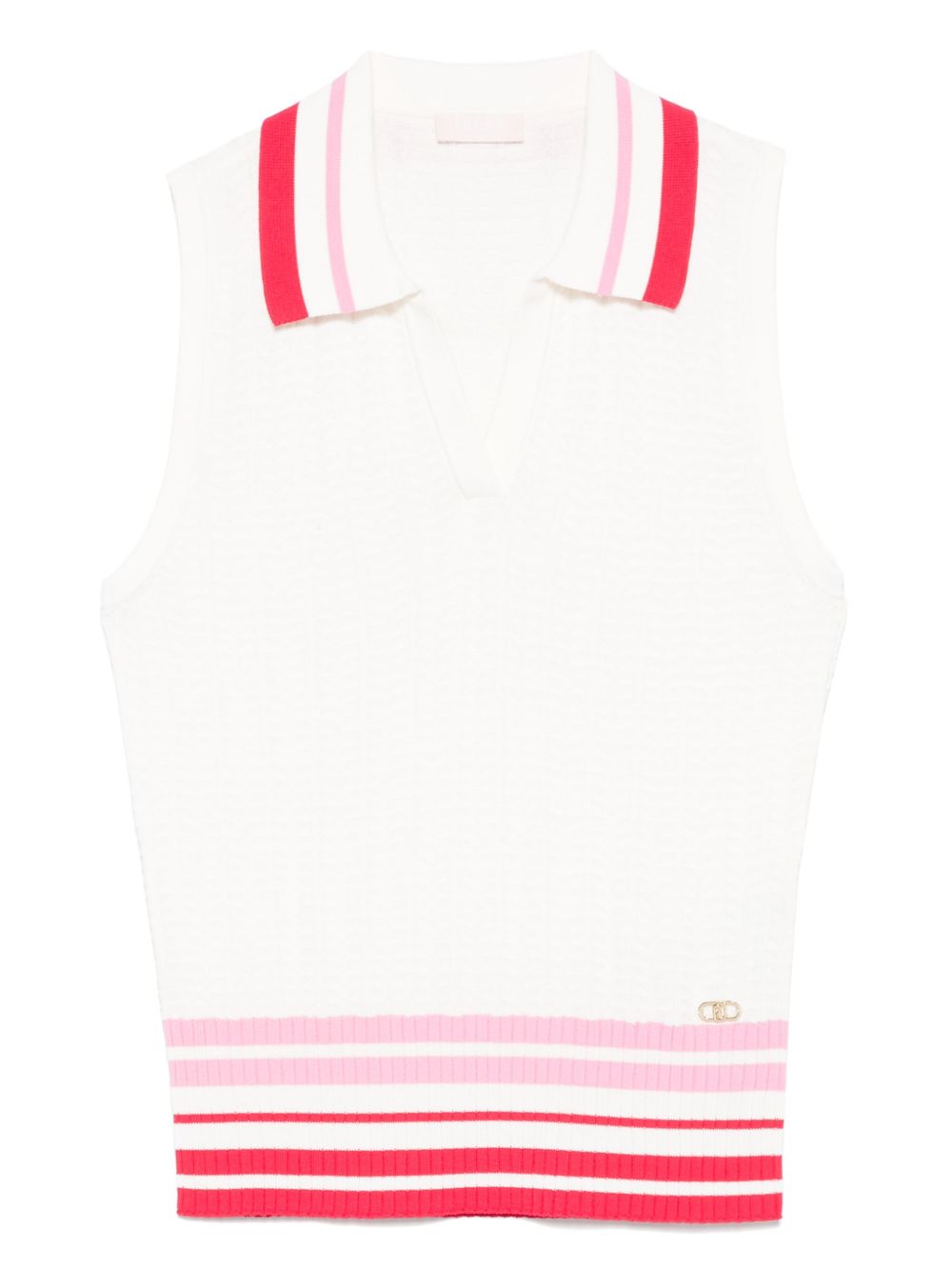 LIU JO stripe-detail top - White