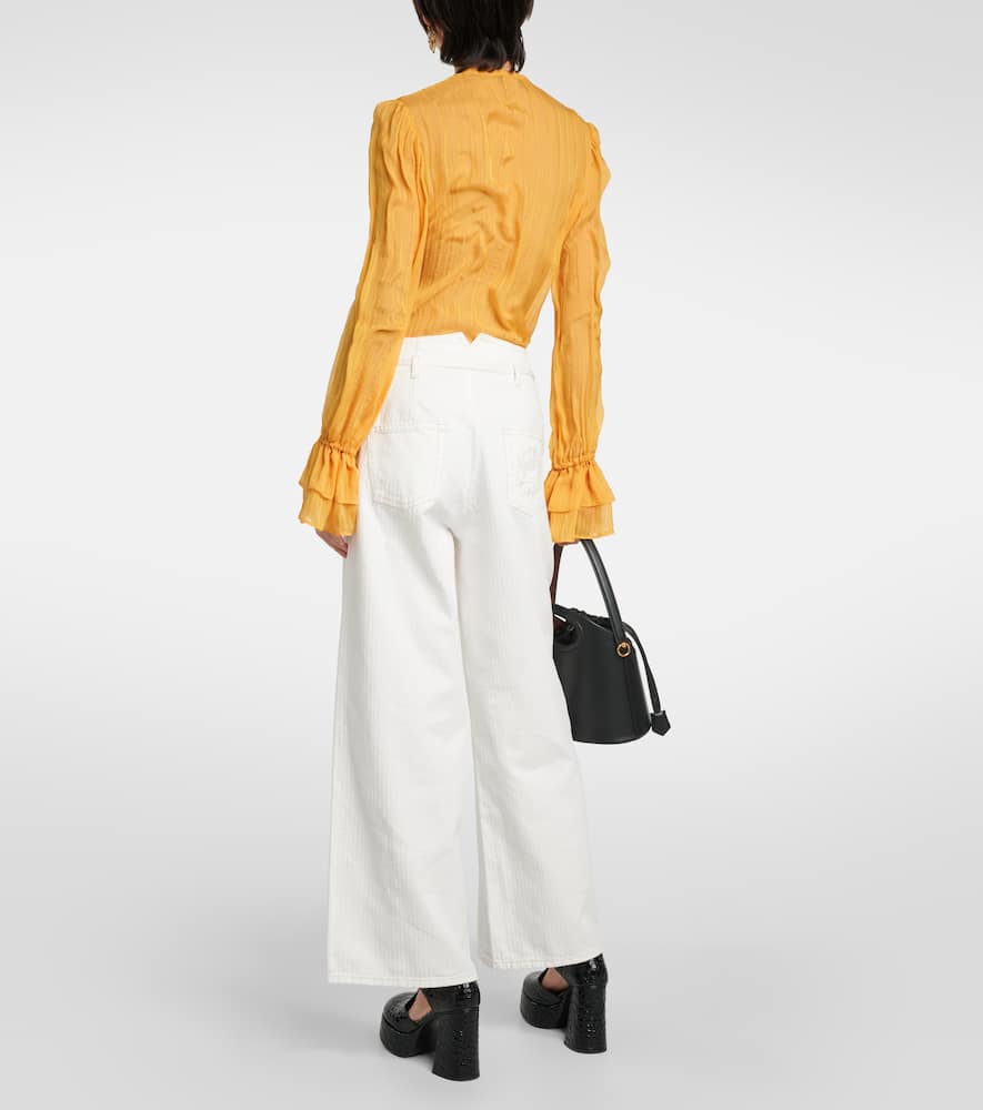 High-rise wide-leg jeans