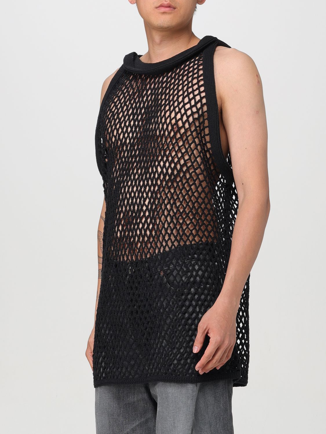 Halterneck mesh top - Black