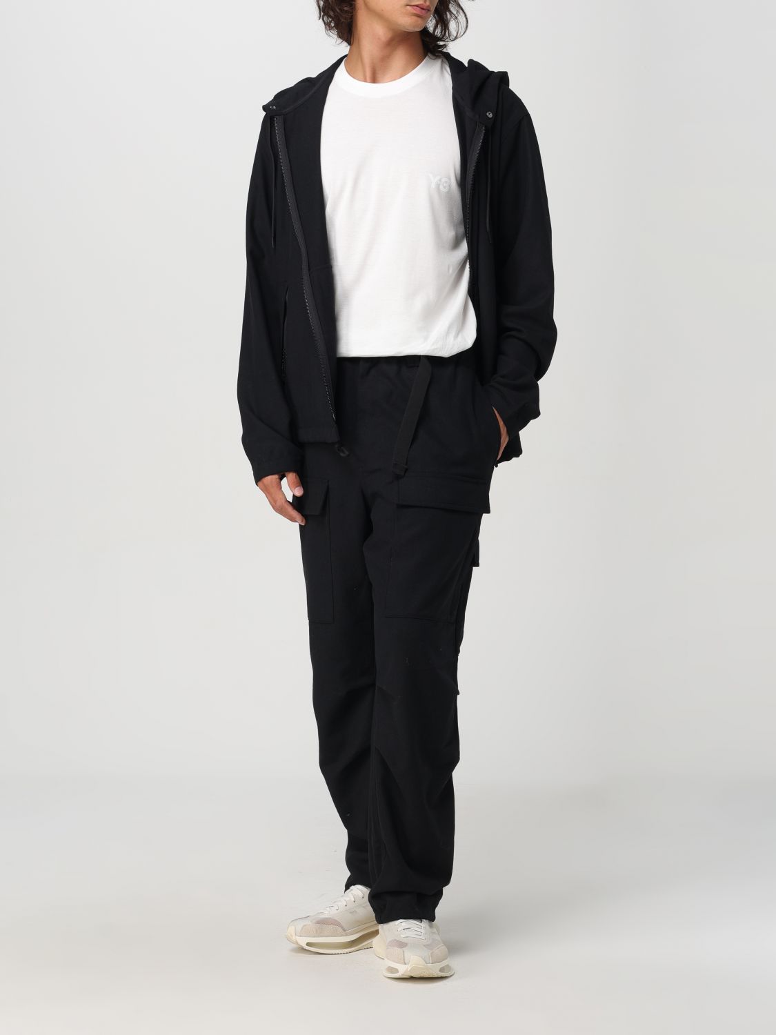 Flannel cargo trousers - Black