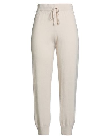 N. o.w. Andrea Rosati Cashmere Woman Pants Beige Size S Wool, Viscose, Cashmere, Nylon