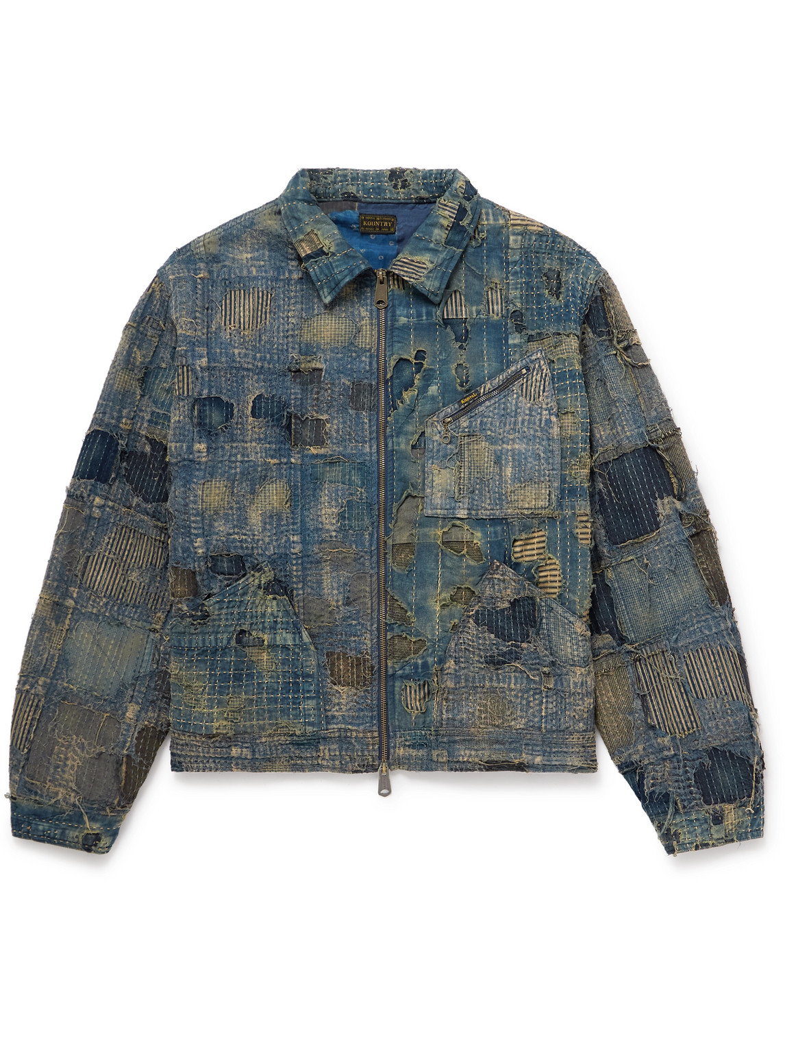 Boro Distressed Patchwork Denim Jacket