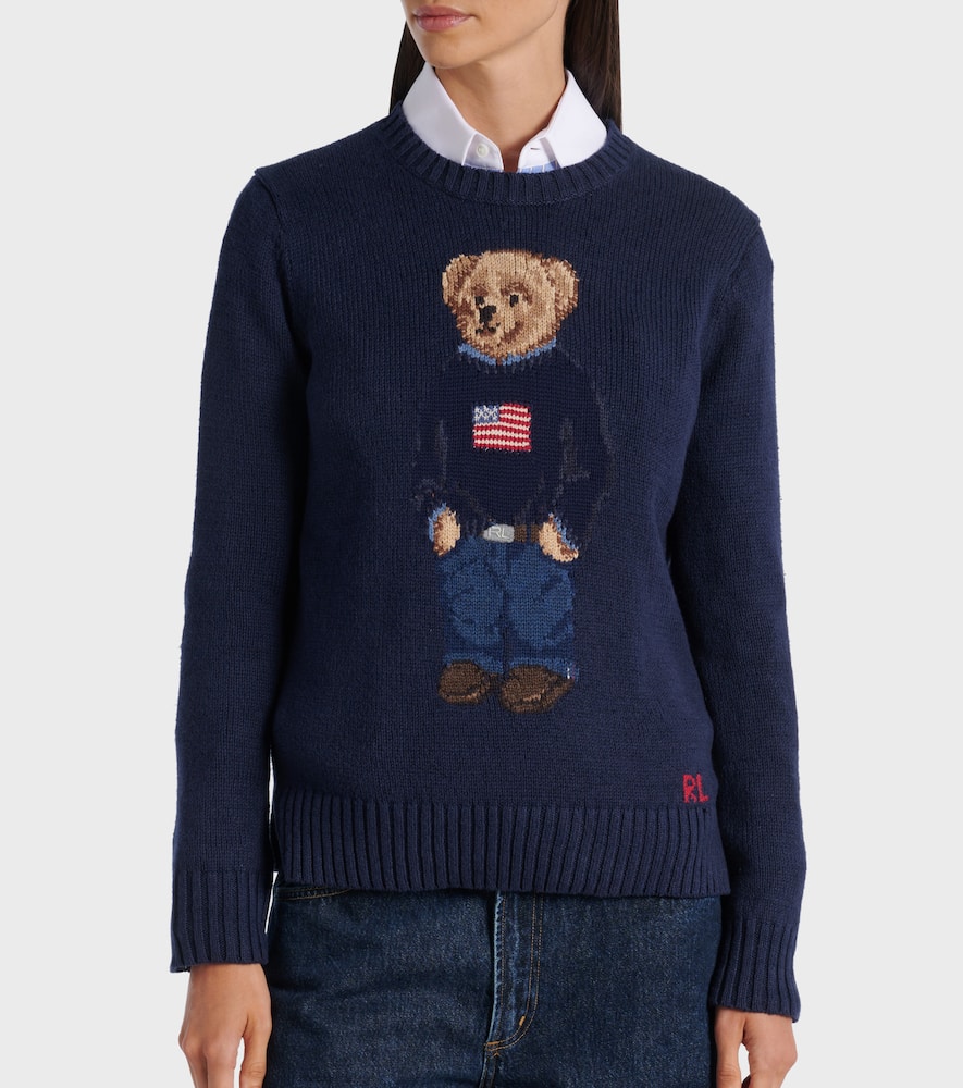 Polo Ralph Lauren Polo Bear intarsia cotton and linen sweater