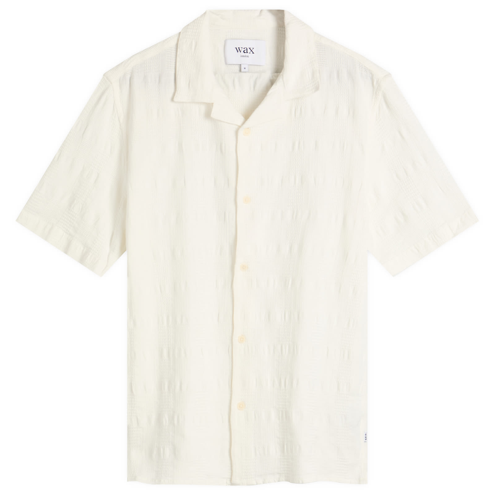 Men's Didcot Seersucker Waffle Vacation Shirt Ecru