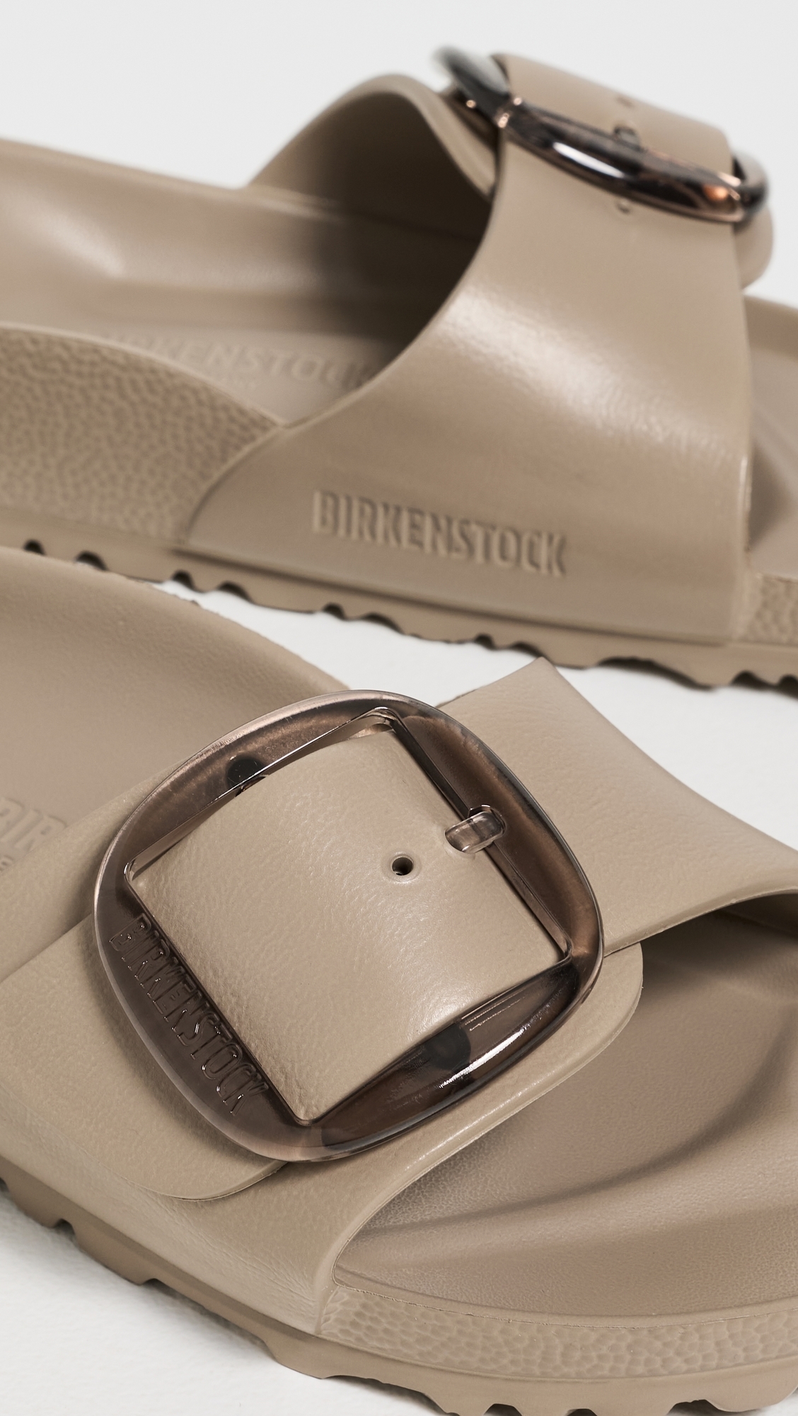 Madrid EVA Big Buckle Sandals Gray Taupe